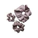 Saténová Scrunchie gumička do vlasov - taupe S,L