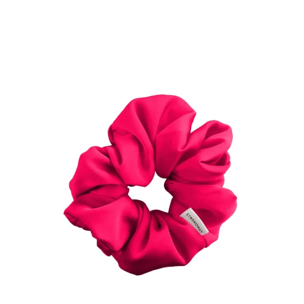 Priskini - Saténová Scrunchie gumička do vlasov - čierna